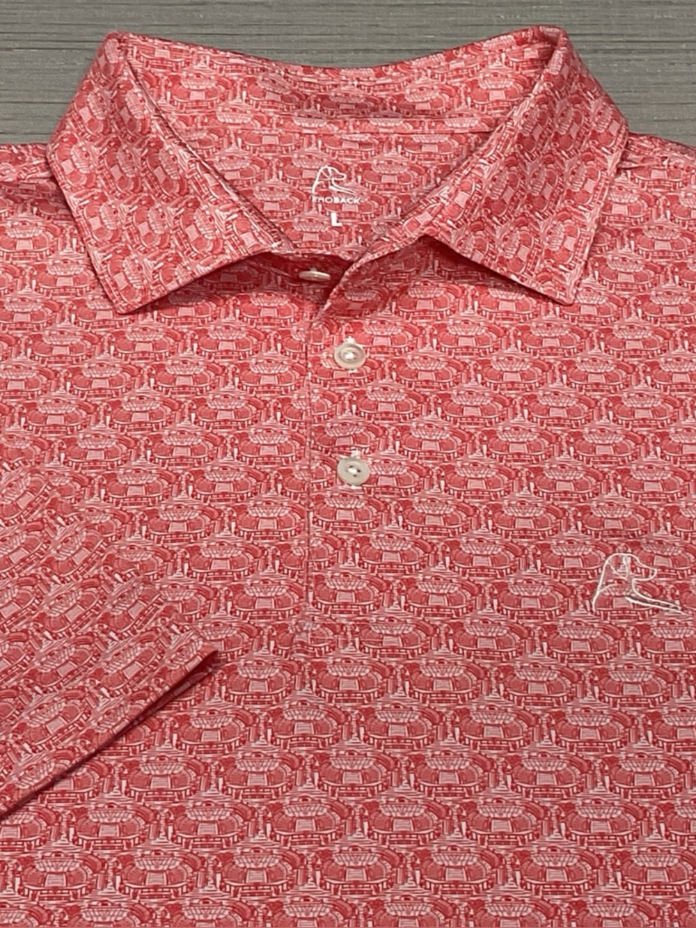 Rhoback Polo The Nebraska Sea Of Red Men’s Size Large